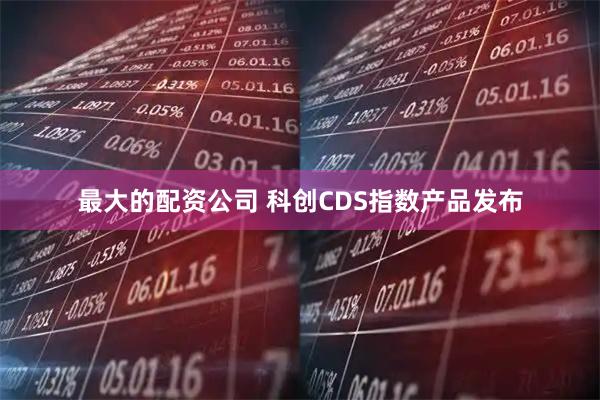 最大的配资公司 科创CDS指数产品发布